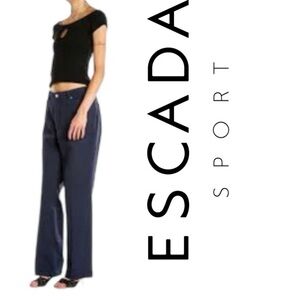 ESCADA Navy Blue Trousers Size 10 (EU40) LIKE NEW
